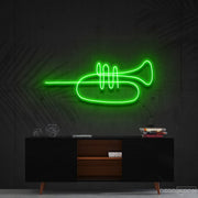 Trumpet Line Art Neon Sign