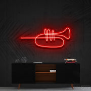 Trumpet Line Art Neon Sign