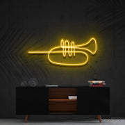 Trumpet Line Art Neon Sign