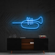 Trumpet Line Art Neon Sign