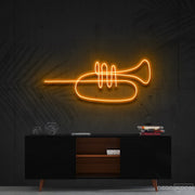 Trumpet Line Art Neon Sign