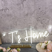 Ts Home White Neon Sign