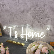 Ts Home White Neon Sign