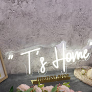 Ts Home White Neon Sign