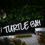 Turtle Bar White Neon Sign