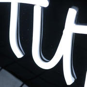 Turtle Bar White Neon Sign