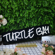 Turtle Bar White Neon Sign