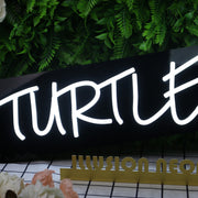 Turtle Bar White Neon Sign