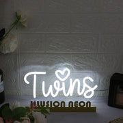 Twins White Neon Sign