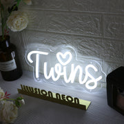 Twins White Neon Sign