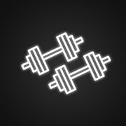 Two Dumbbells Neon Sign