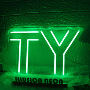 TY Green Custom Neon Sign