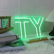 TY Green Custom Neon Sign