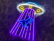 UFO Dinosaur Neon Sign