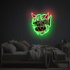 Ugly Green Monster With Red Corn LED Neon Acrylic Artwork