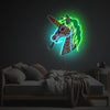 Unicorn With Green Hair LED Neon Acrylic Artwork