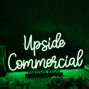 Upside Commercial Green Neon Sign