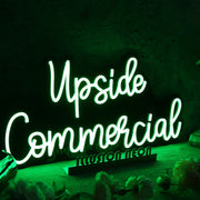 Upside Commercial Green Neon Sign