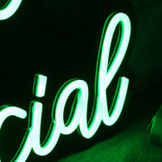 Upside Commercial Green Neon Sign