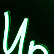 Upside Commercial Green Neon Sign