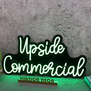 Upside Commercial Green Neon Sign