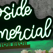 Upside Commercial Green Neon Sign