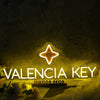 Valencia Key Yellow Neon Sign