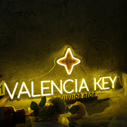 Valencia Key Yellow Neon Sign