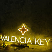 Valencia Key Yellow Neon Sign