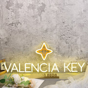 Valencia Key Yellow Neon Sign