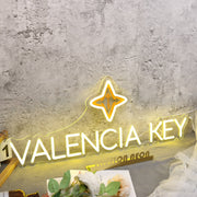 Valencia Key Yellow Neon Sign