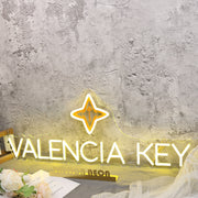 Valencia Key Yellow Neon Sign