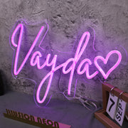 Vayda Purple Neon Sign