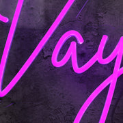 Vayda Purple Neon Sign