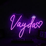 Vayda Purple Neon Sign