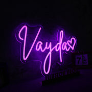 Vayda Purple Neon Sign