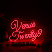 Venue Twenty Red Neon Sign