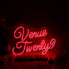 Venue Twenty Red Neon Sign