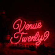 Venue Twenty Red Neon Sign