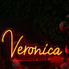 Veronica Orange Neon Sign