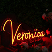 Veronica Orange Neon Sign