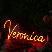 Veronica Orange Neon Sign