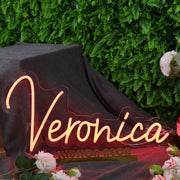 Veronica Orange Neon Sign