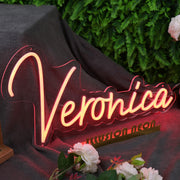 Veronica Orange Neon Sign