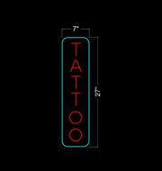 Vertical Tattoo Neon Sign