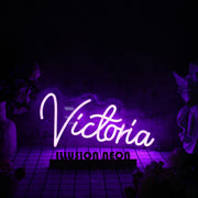 Victoria Purple Neon Sign