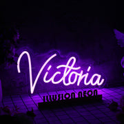 Victoria Purple Neon Sign