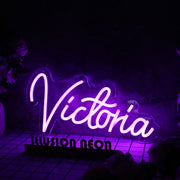 Victoria Purple Neon Sign