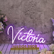 Victoria Purple Neon Sign