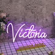 Victoria Purple Neon Sign